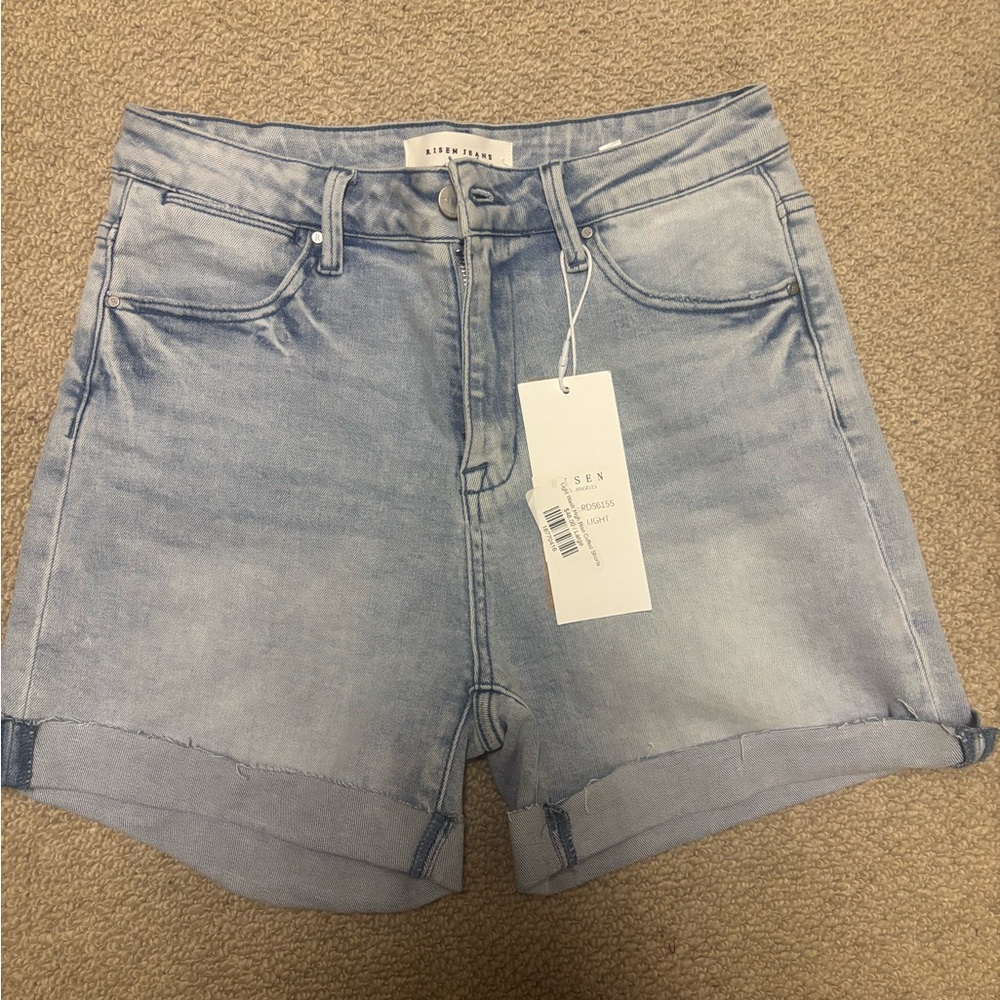 Risen Women's Blue Denim Shorts
